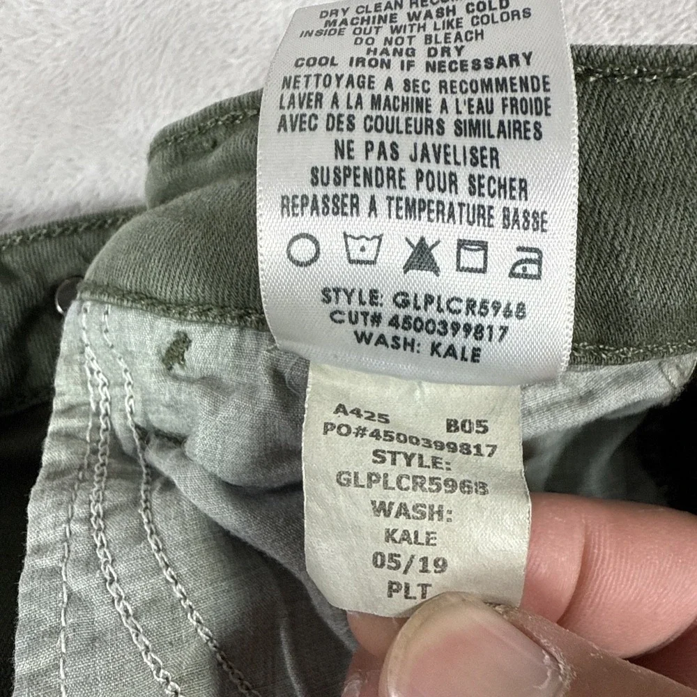 Joe's Jeans Women's Skinny Fit Ankle Raw Hem Size 27x27 Green Stretch - Picture 5 of 9